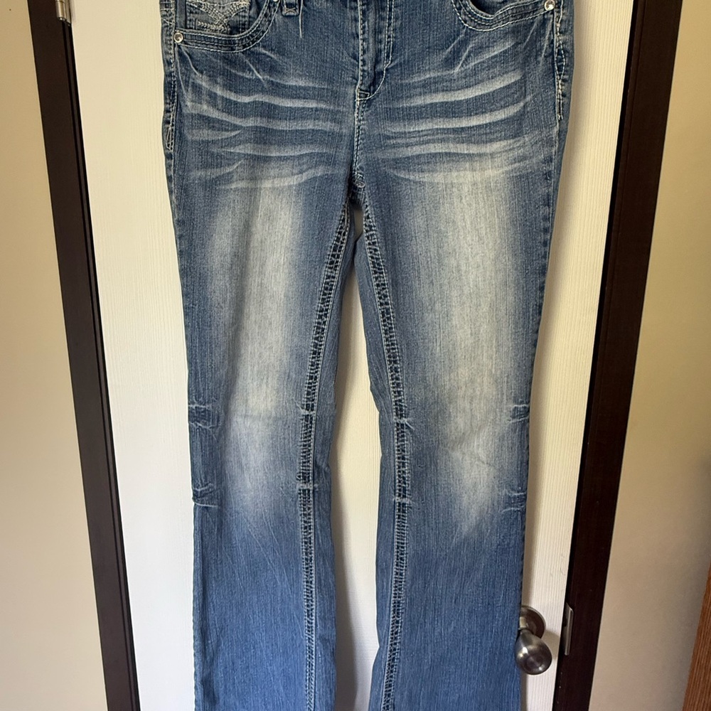 Amethyst Jeans Light Blue Flare Denim